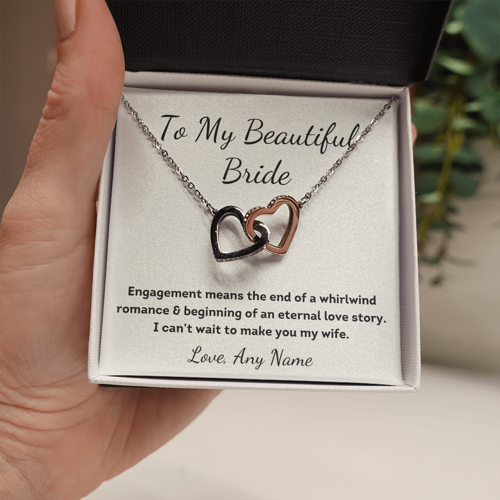 To My Beautiful bride wedding day bridal necklace