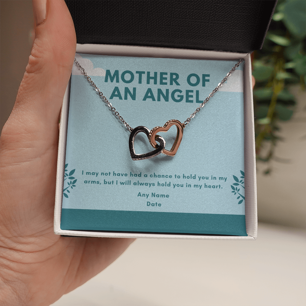 Personalized Mother of an Angel miscarriage necklace