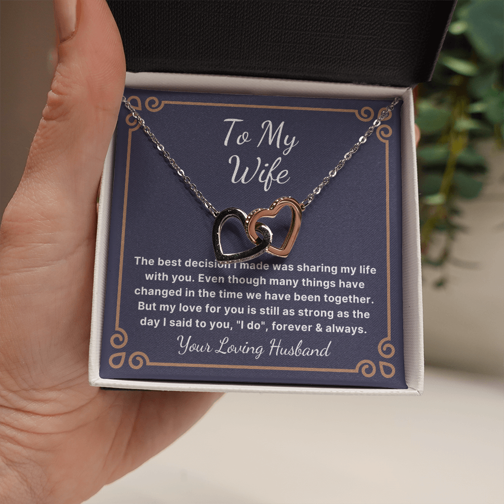 To My Wife Necklace Anniversary Birthday Valentines day necklace gift