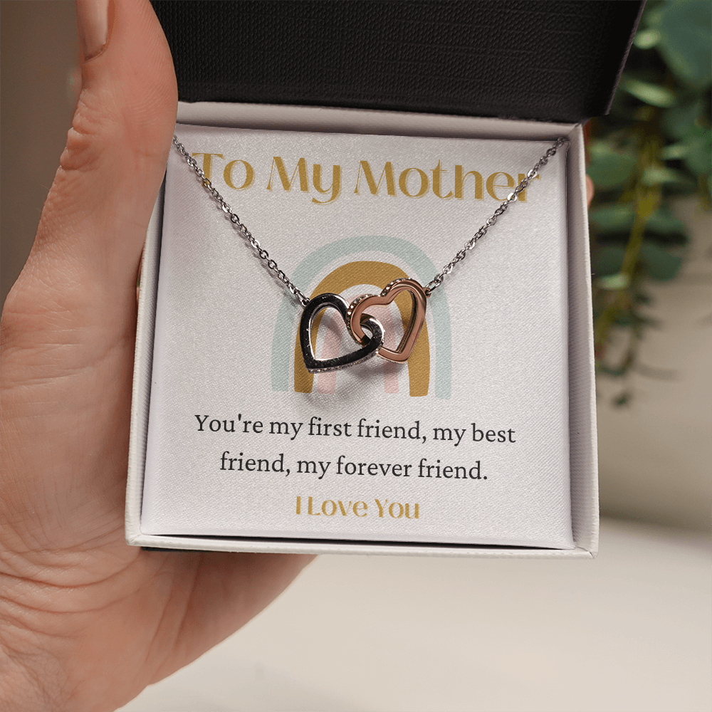 My Mother is my friend heart necklace gift