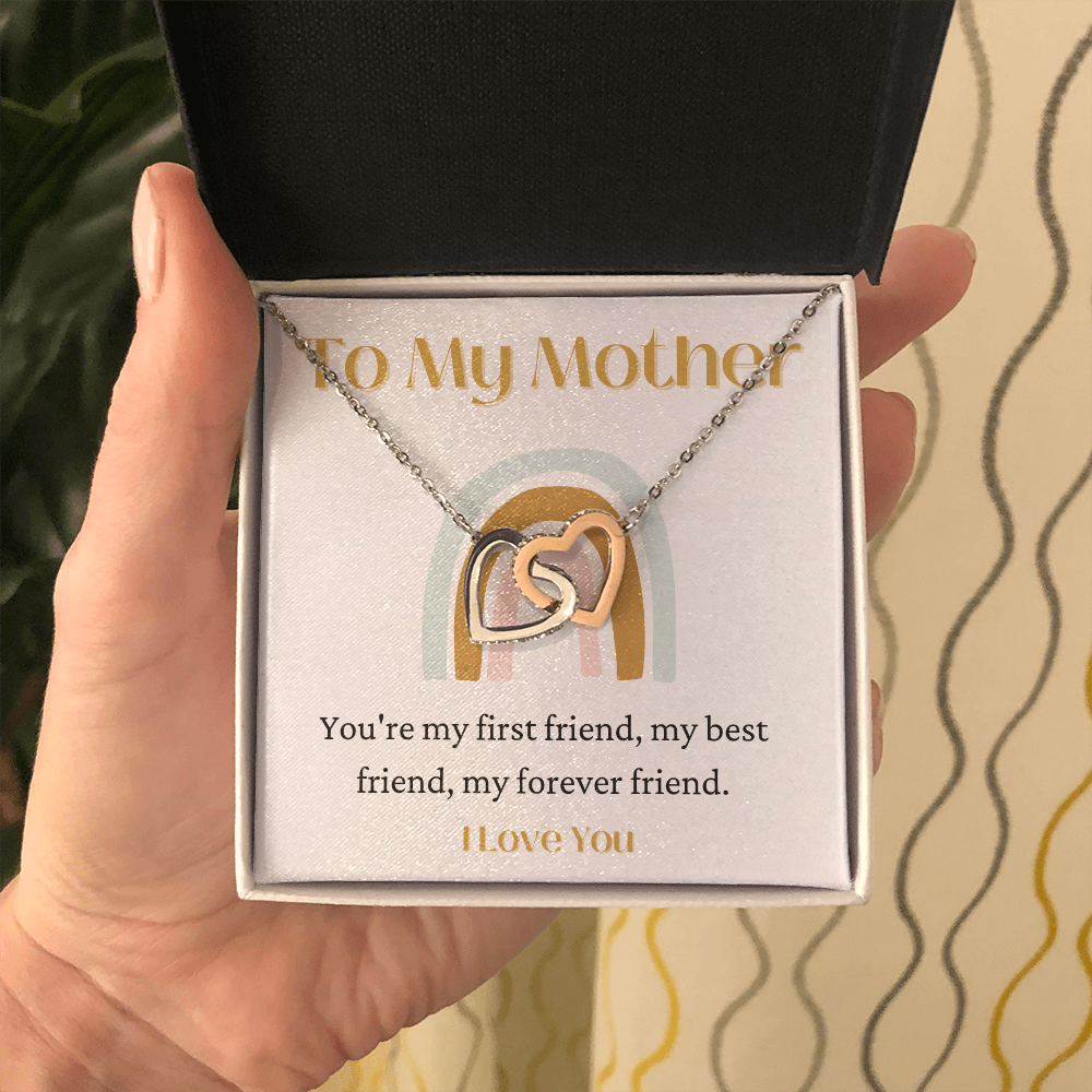 My Mother is my friend heart necklace gift