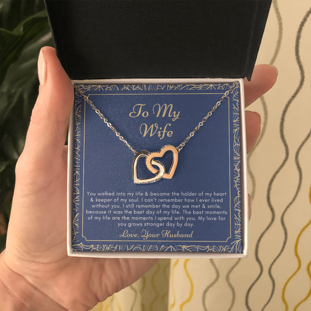 Holder of my heart wife necklace gift