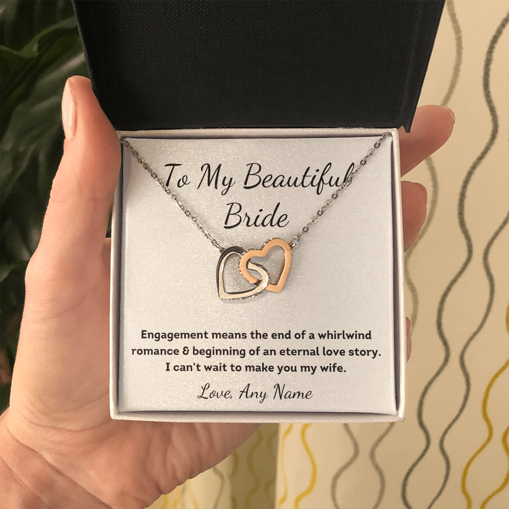 To My Beautiful bride wedding day bridal necklace