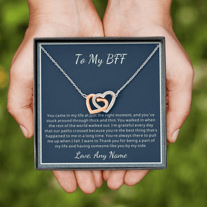 To My BFF heart necklace gift