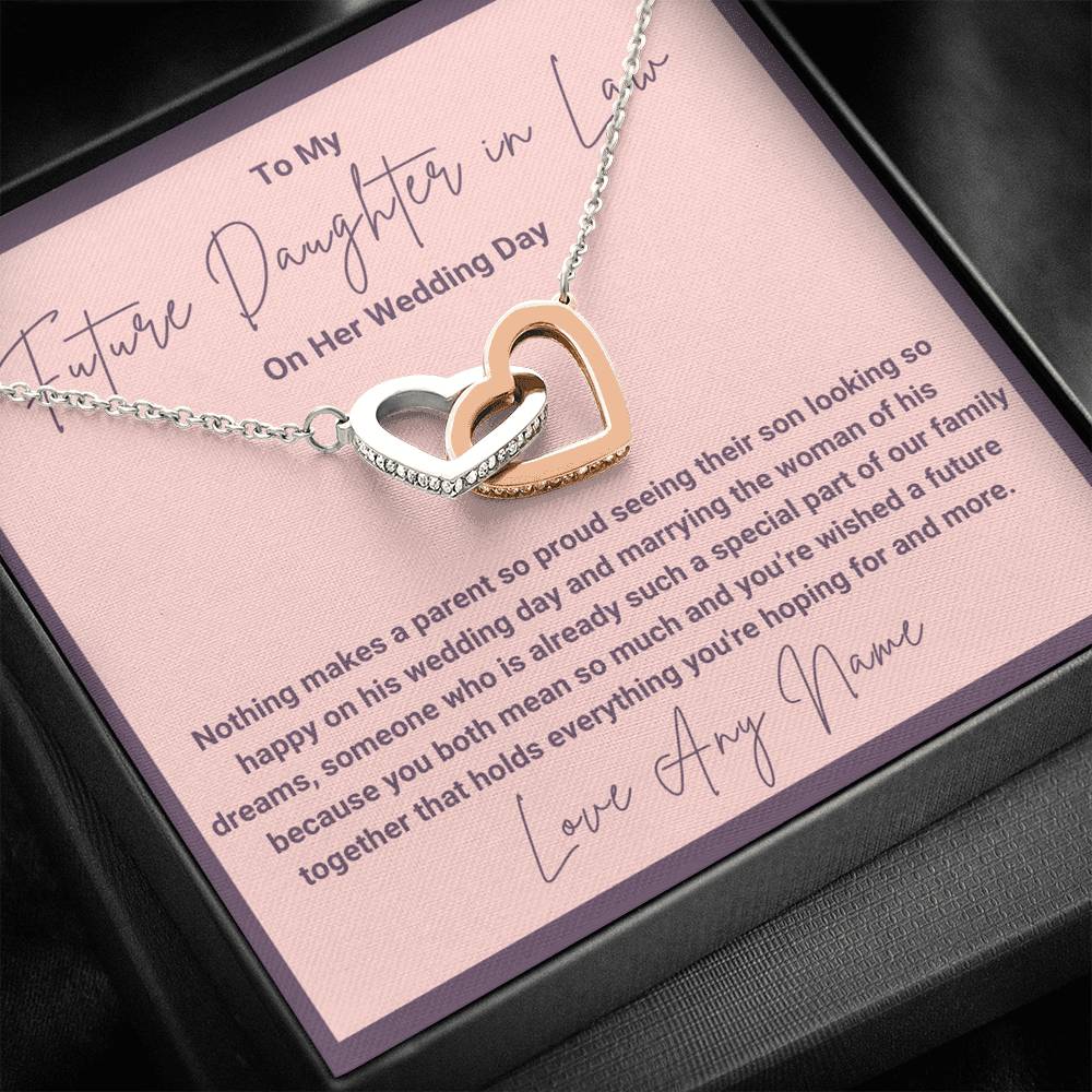 future daughter in law personalized wedding necklace