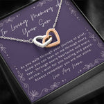 In loving Memory of your Son interlocking heart necklace