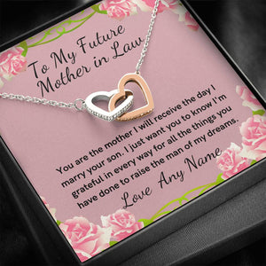 Future Mother in law interlocking hearts necklace