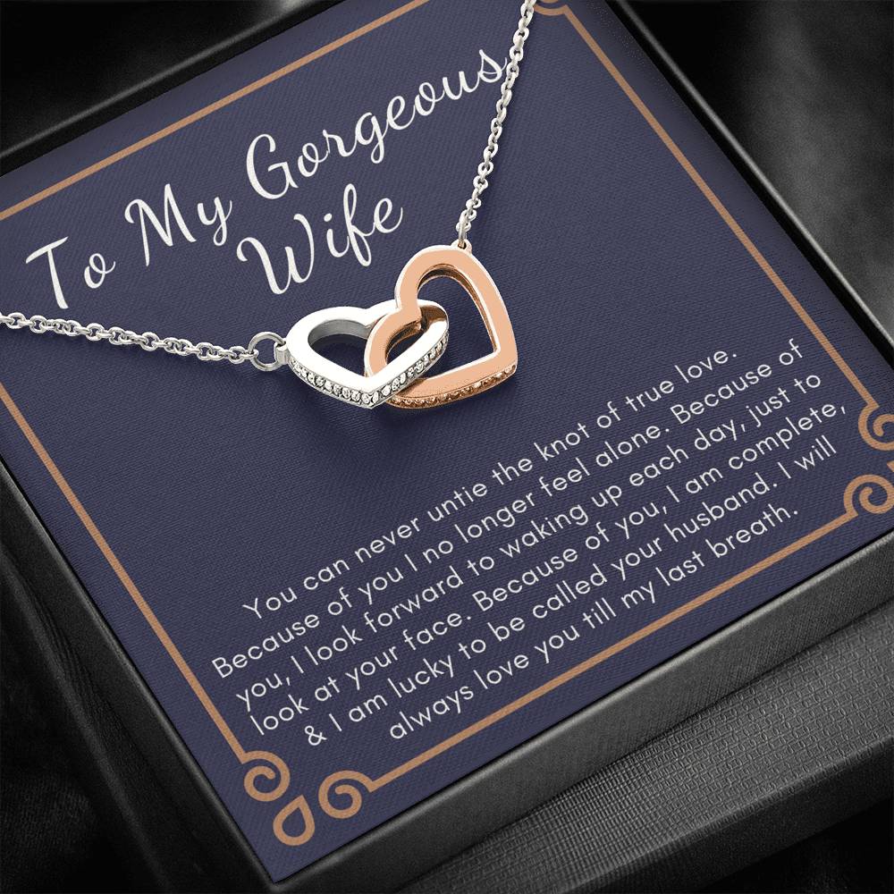Gorgeous Wife interlocking heart necklace