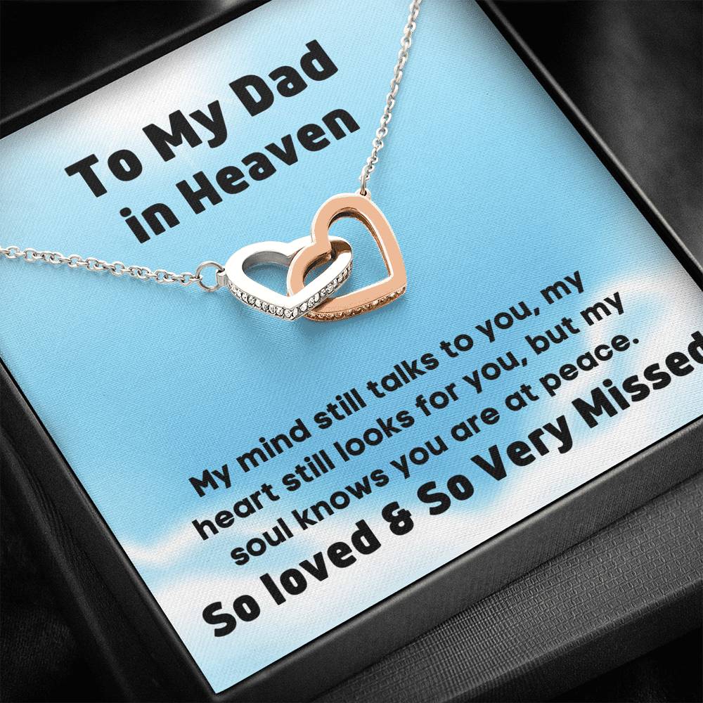 Loss of Father Two hearts necklace