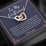 To My Girlfriend interlocking heart Necklace Jewelry
