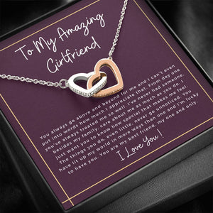 To My Amazing Girlfriend heart necklace