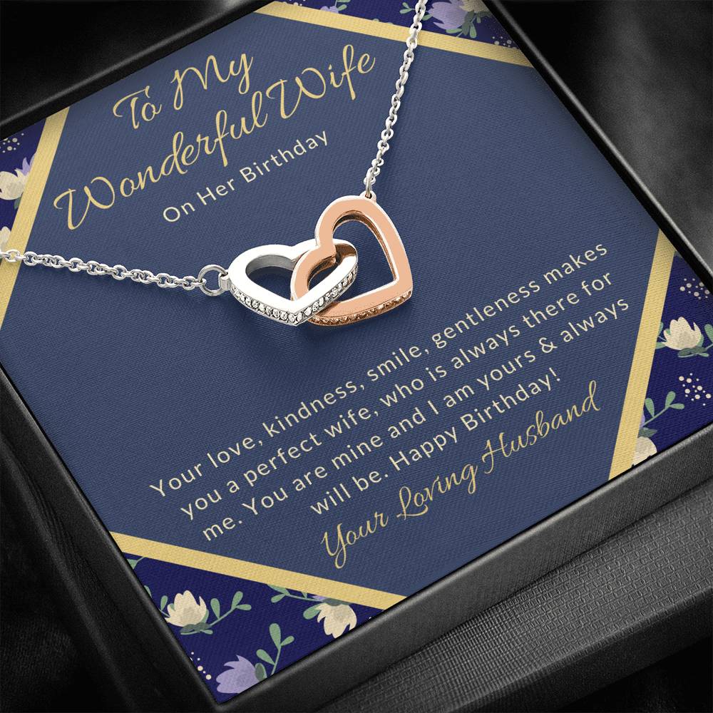 Wife birthday interlocking hearts