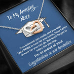 Graduation Two Hearts necklace for Niece