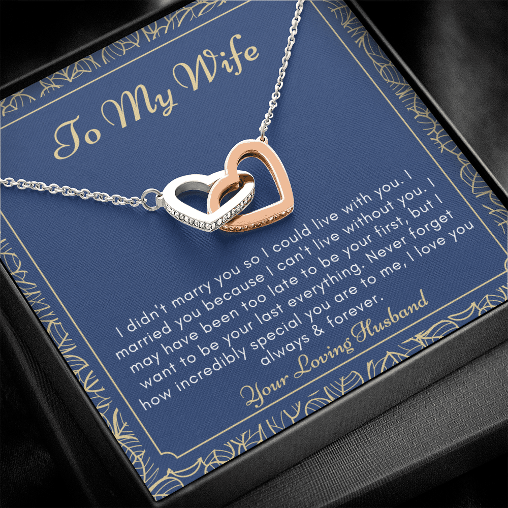 interlocking hearts necklace for wife