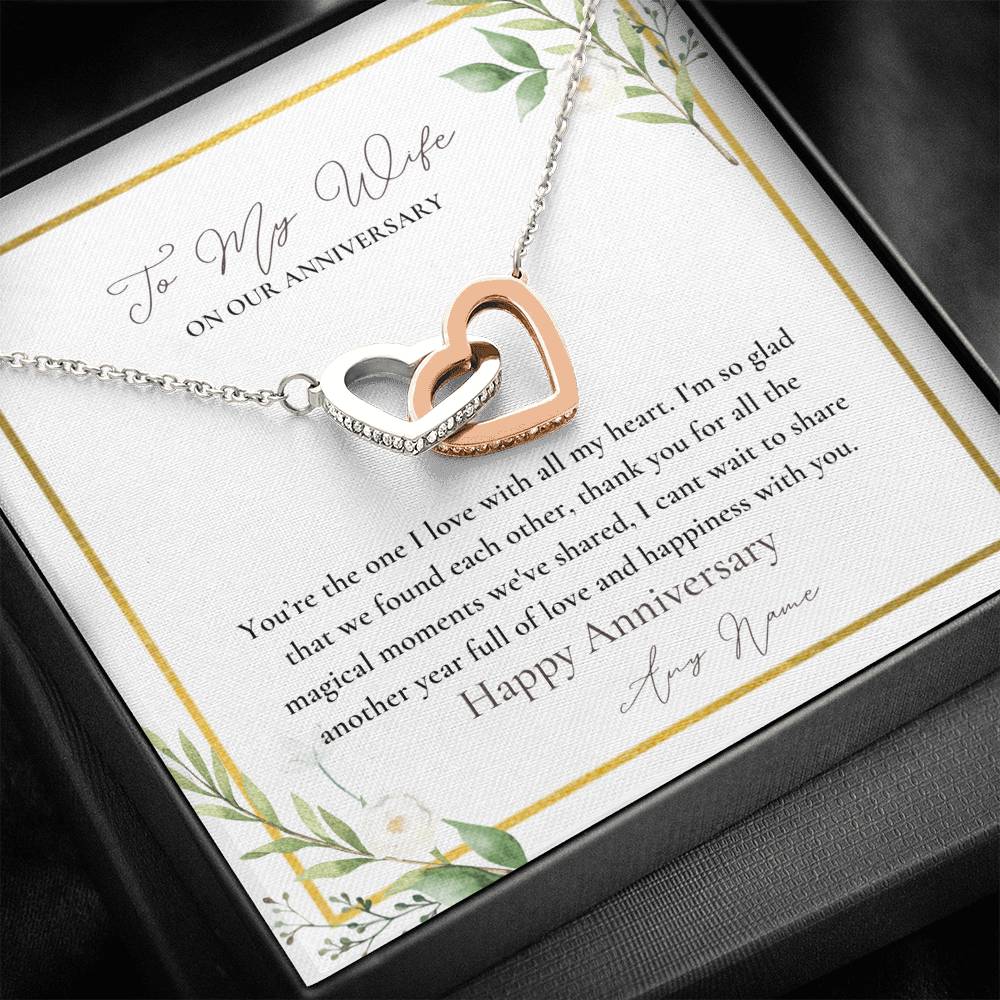 Personalized Anniversary necklace for Wife