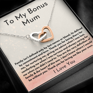 Heart of the family - To My bonus mum necklace gift