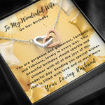 Birthday Necklace for Wife, Interlocking Heart Necklace