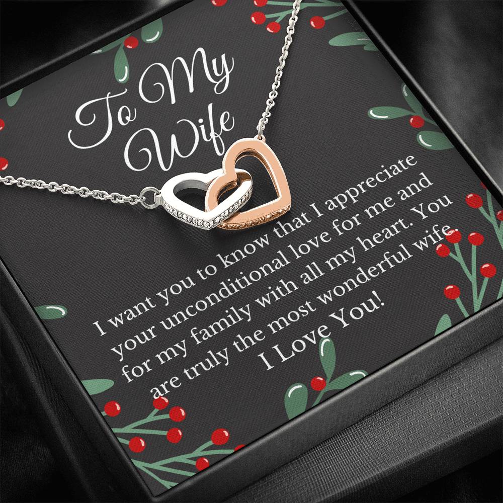 To My Wife Necklace - Anniversary Birthday Christmas Gift for Wife
