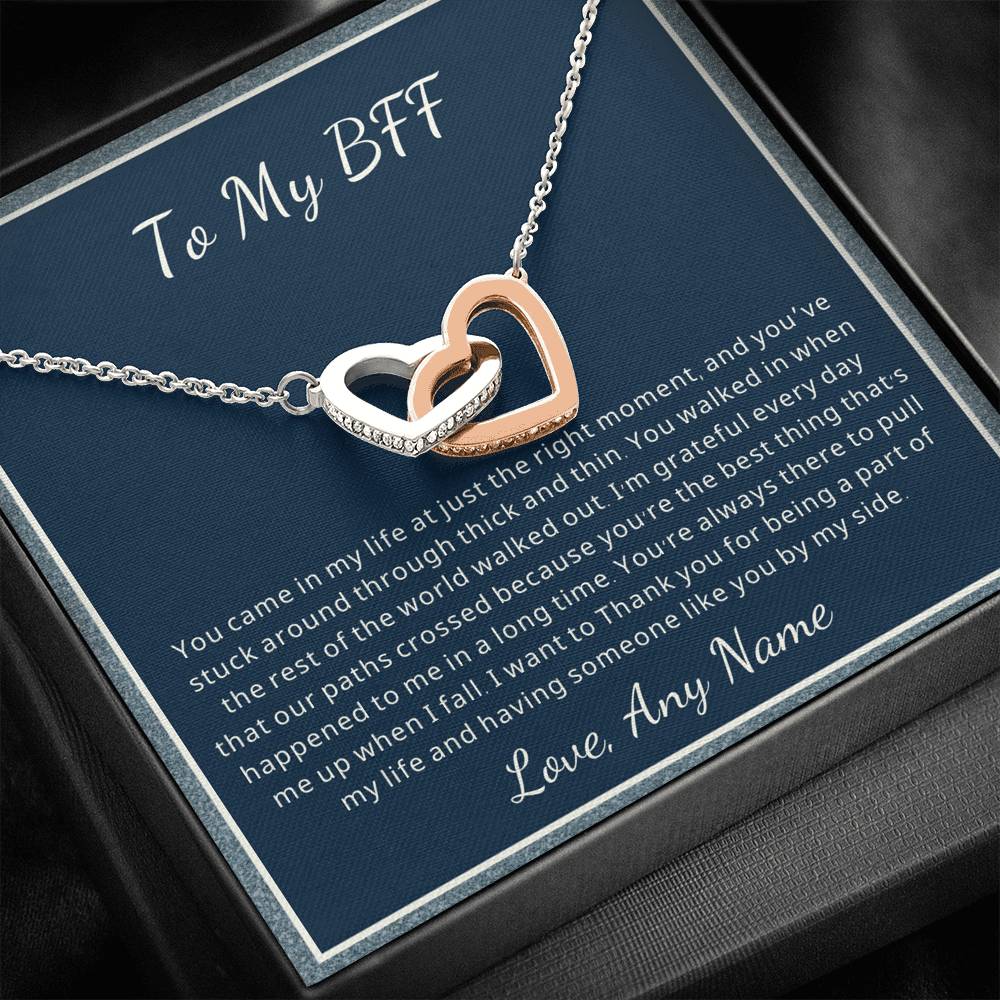 To My BFF heart necklace gift
