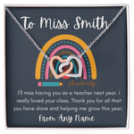 Personalized Teacher necklace end of year gift for teacher gift