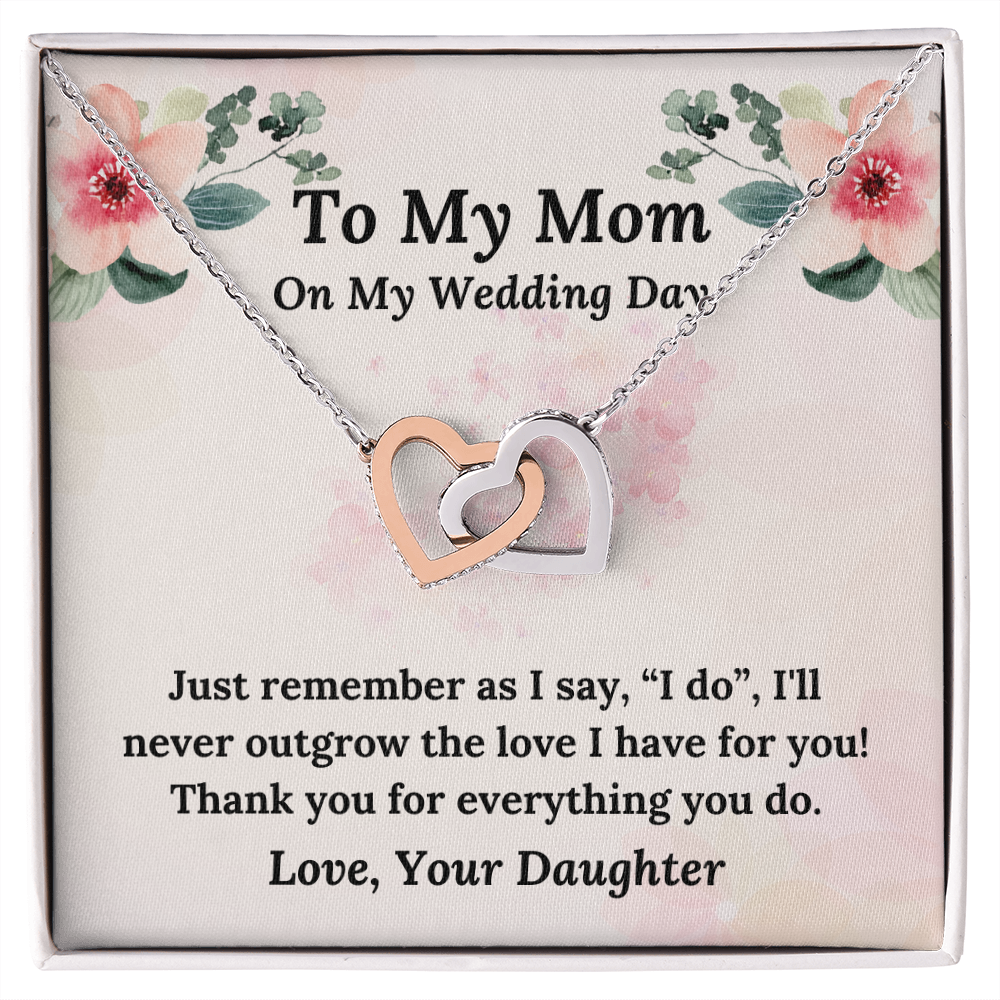 Mother of the Bride heart necklace gift