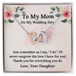 Mother of the Bride heart necklace gift