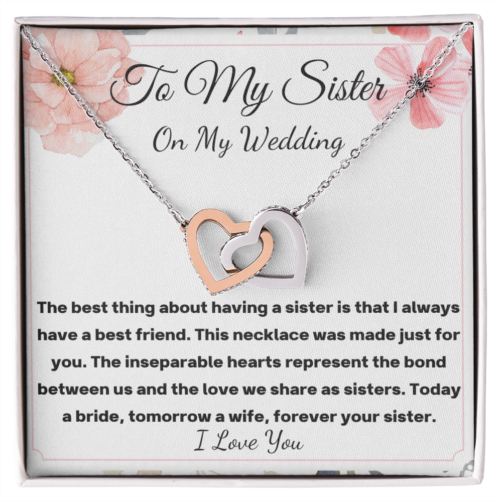 Sister of the bride wedding day gift
