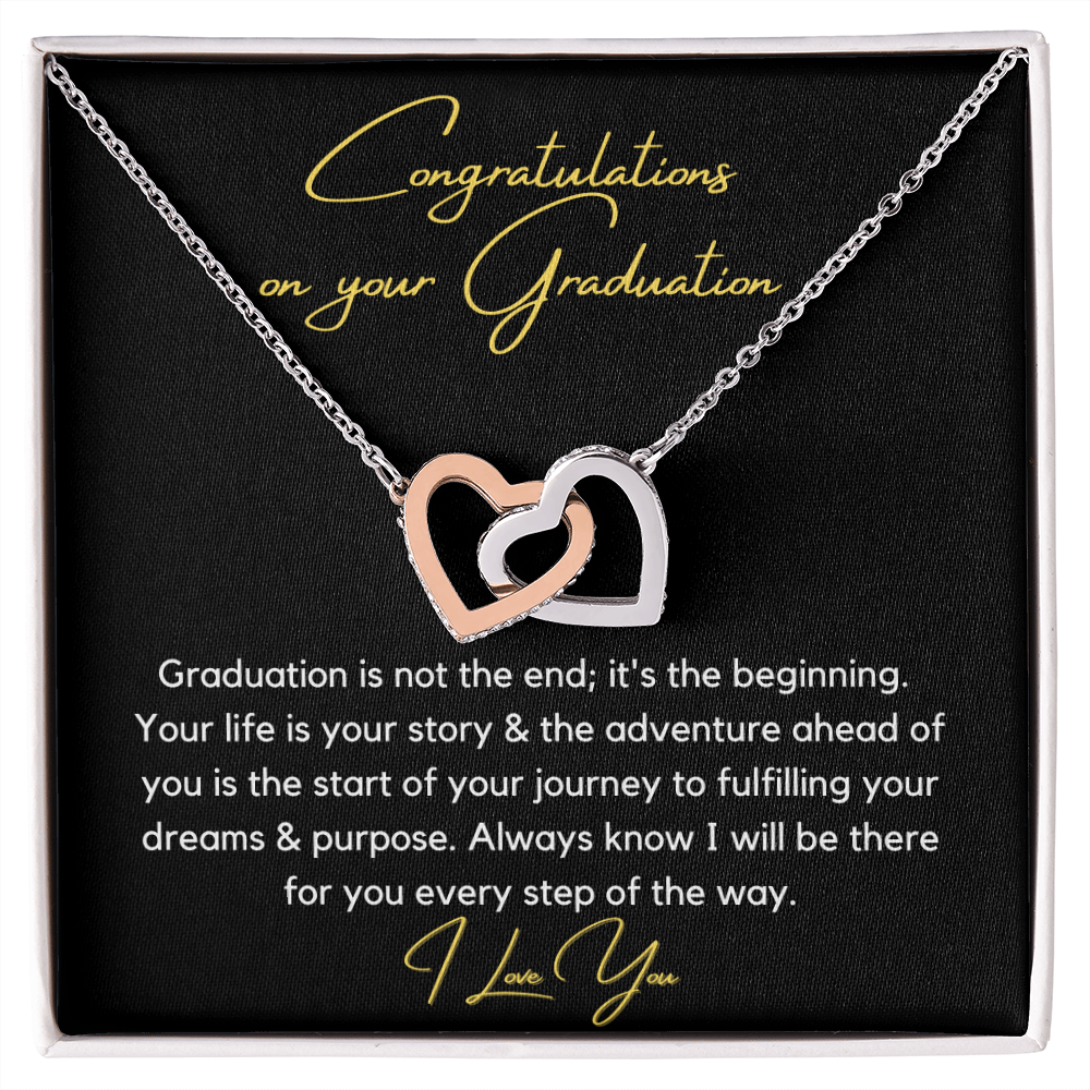 Congratulations on your graduation heart necklace daughter gift