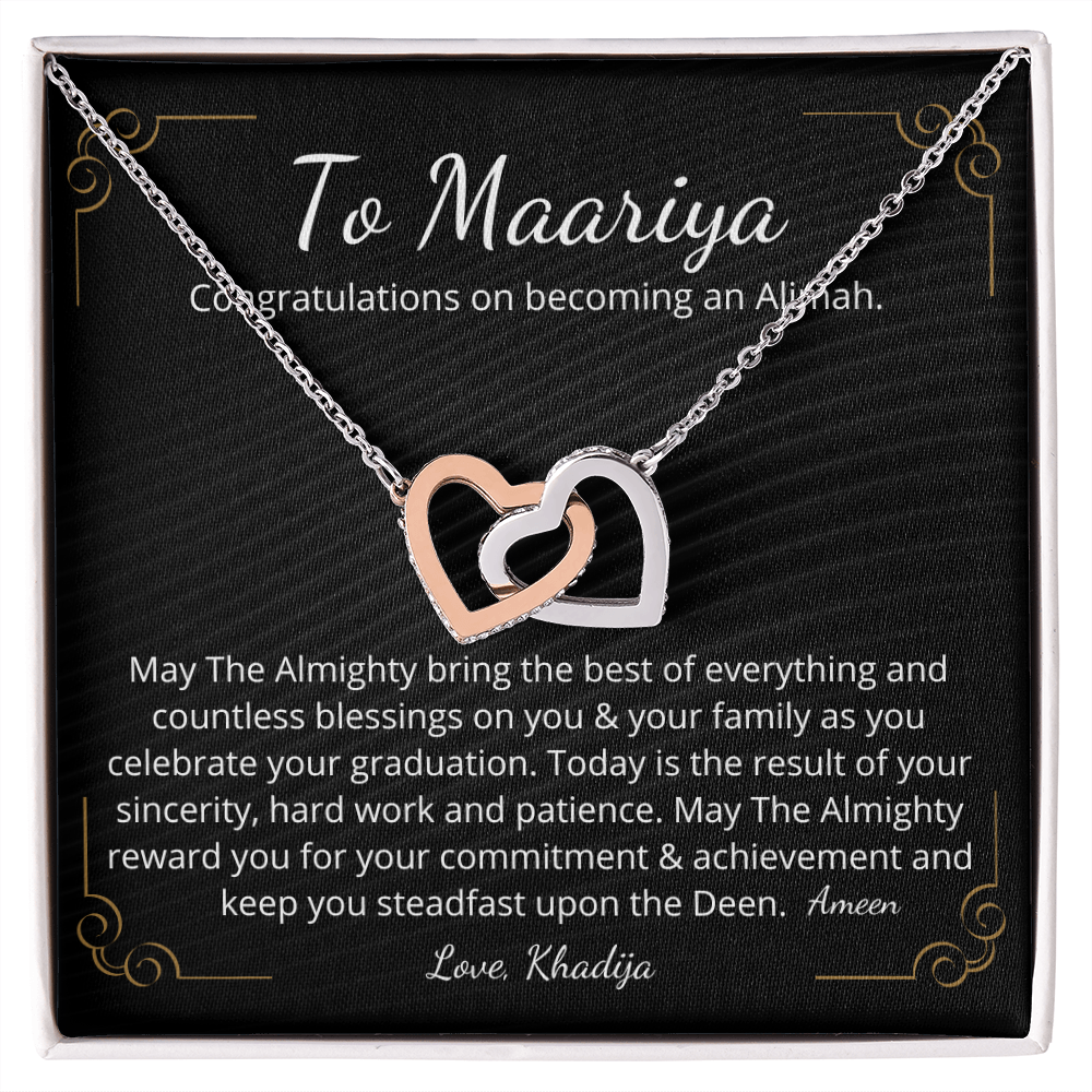 Congratulations Alimah necklace gift
