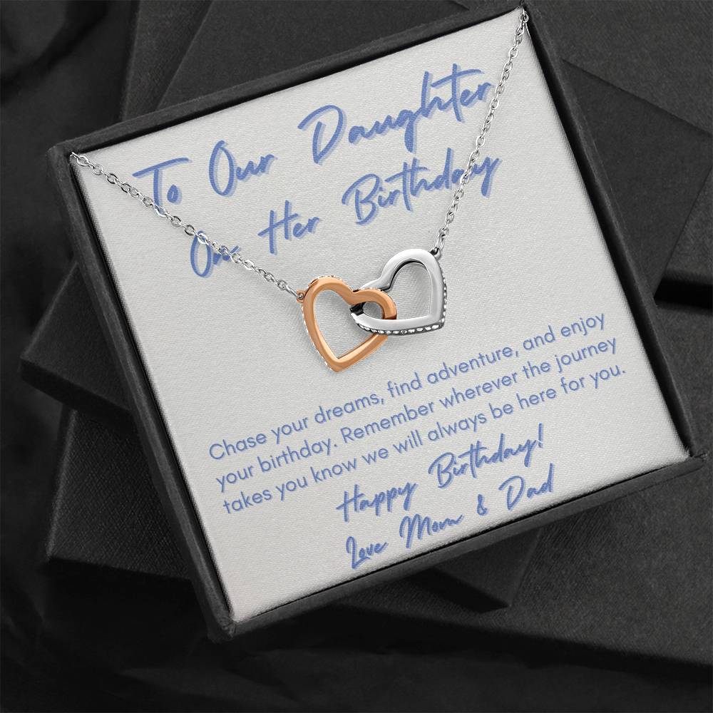 To Our Daughter Happy Birthday heart necklace from Parents