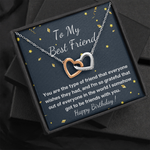 Best friend birthday heart necklace gift