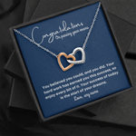Personalized Passing Exam heart necklace for daughter
