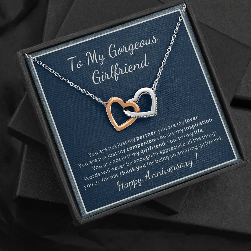 To My Gorgeous Girlfriend Anniversary Necklace gift