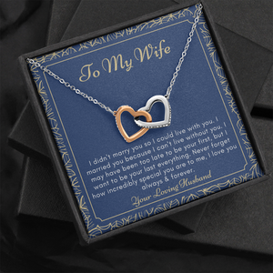 interlocking hearts necklace for wife
