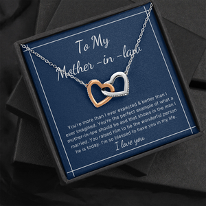 to the best mother in law heart necklace