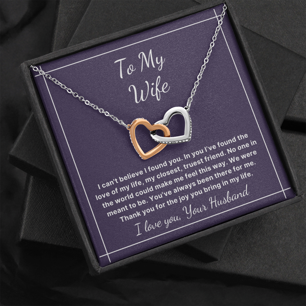 To My Wife necklace Anniversary Valentines Day Christmas gift