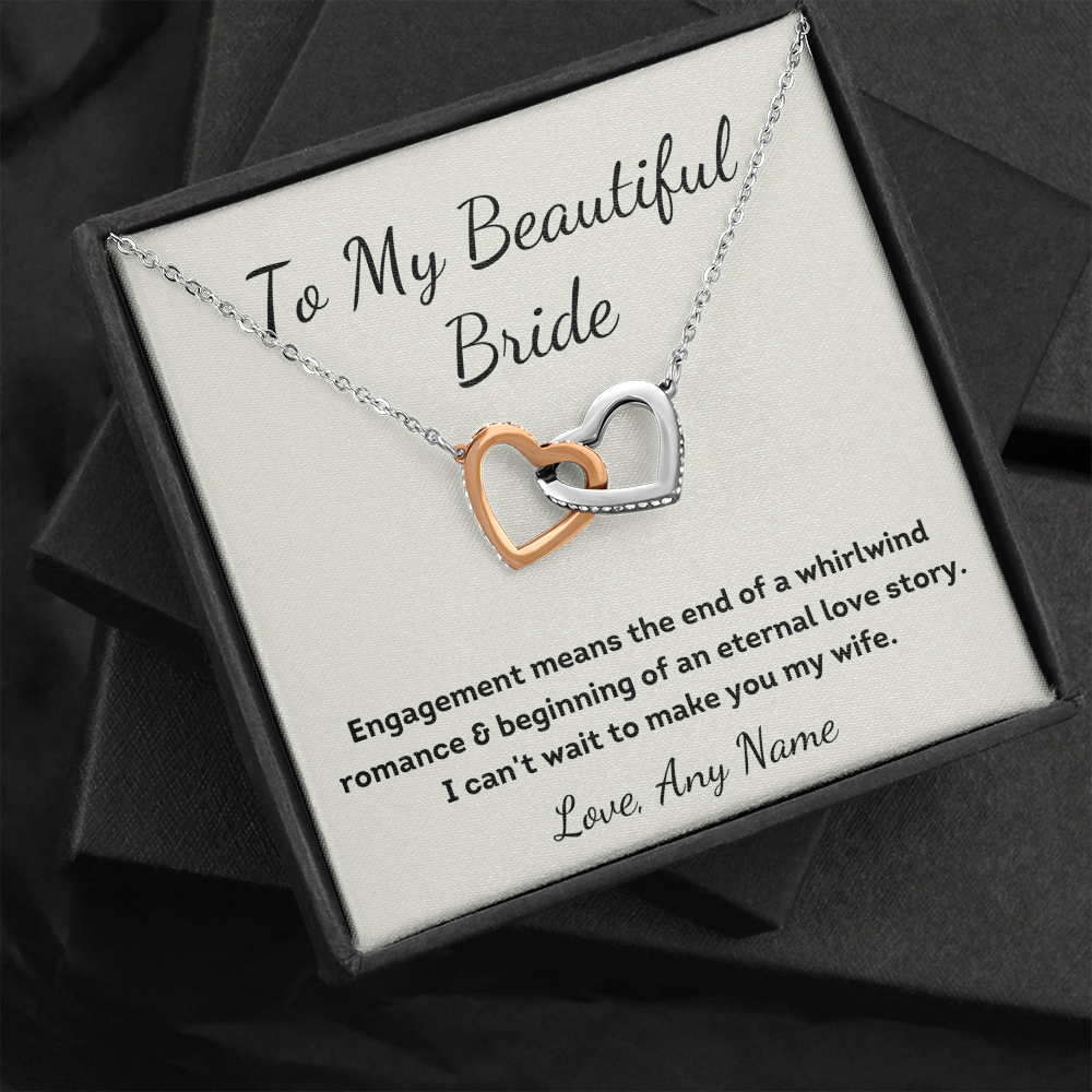 To My Beautiful bride wedding day bridal necklace