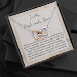 To My Boyfriend's Mom heart necklace