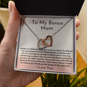 Heart of the family - To My bonus mum necklace gift