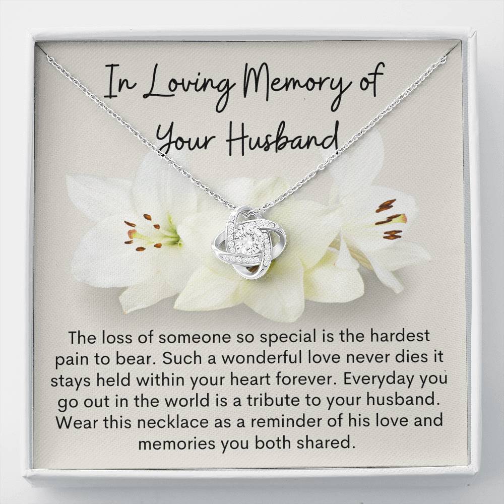 Love Knot Necklace In loving memory of Husband