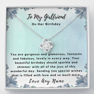 Personalized girlfriend birthday necklace