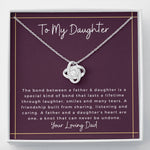 To my Daughter, Gift for Daughter from Dad, Daughter Necklace