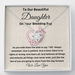 To Our Daughter on Your wedding day Love necklace
