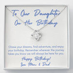 To Our Daughter Love Knot Necklace from Mom and Dad Gift