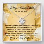 Birthday necklace for wife Love Knot Necklace