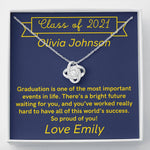 Class of 2021 Graduation Love Knot Necklace