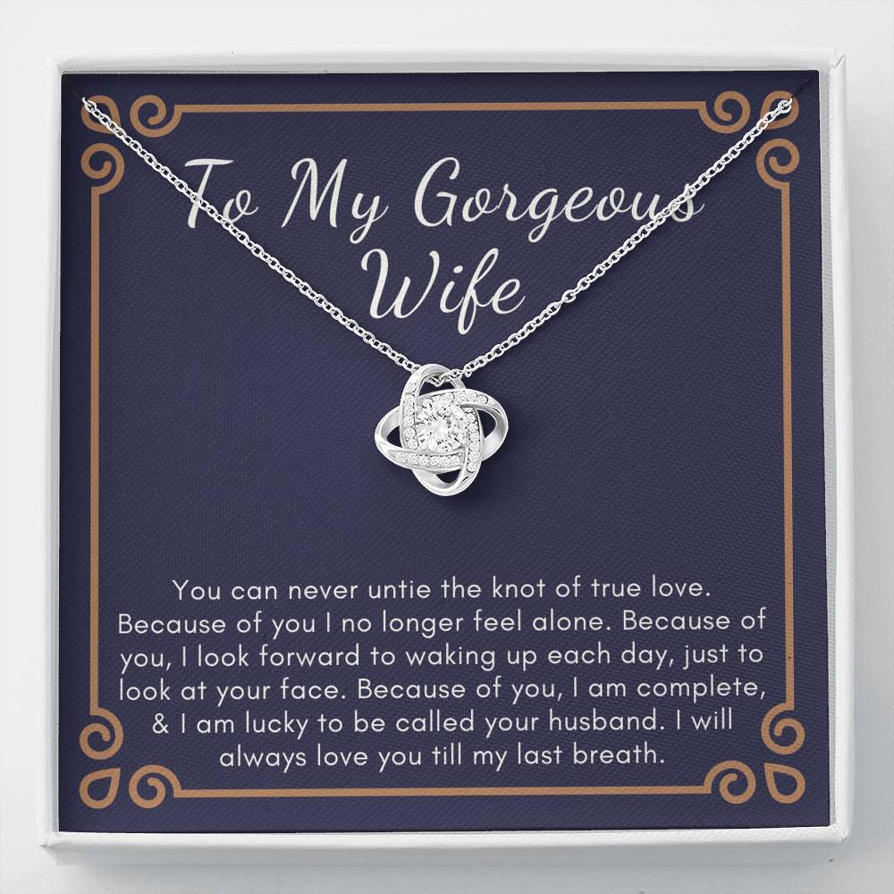 Love Knot necklace Gift For Wife Christmas Valentine, Sentimental Keepsake
