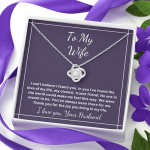 Love Knot Necklace wife Anniversary Valentines day Birthday gift