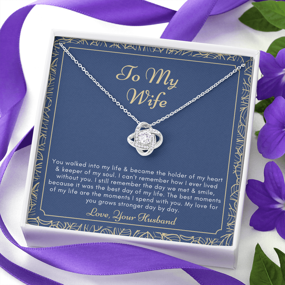 Holder of My heart wife necklace