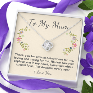 Love Knot Mother necklace gift for Mothers day Birthday Christmas